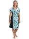 Muydemi Women's Short-Sleeve Printed Dress 210279 Multicolour