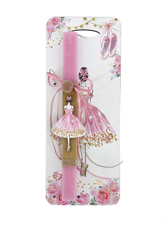 Handgemachte Duftkerze Mädchen Holzsockel Ballerina Anna
