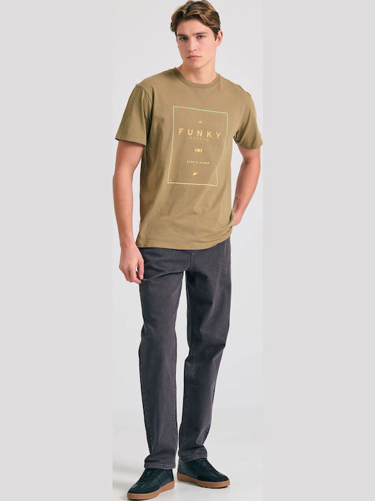 Ανδρικό Παντελόνι Τζιν με Relaxed Tapered Εφαρμογή Γκρι
