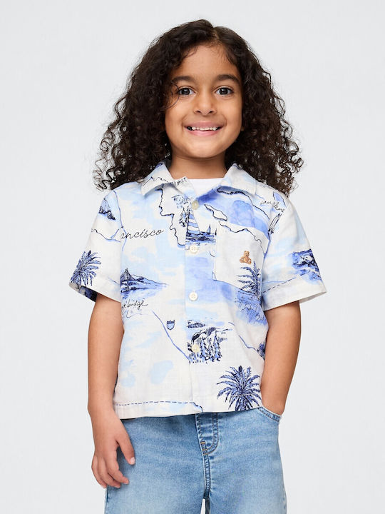Copii Cămașă Cu mânecă scurtă In Shirting Blue