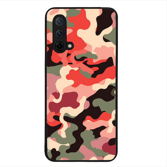 Husă Sonique Camouflage Army Series pentru OnePlus Nord CE 5G Roșu