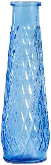 Homla Βάζο Γυάλινο Archie Μπλε 6.5xΥ22cm