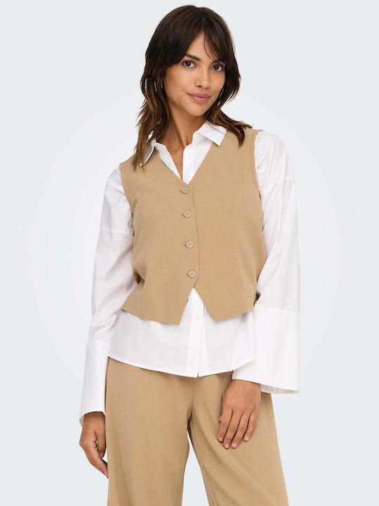 Only Life Women's Vest Brown
