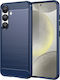 Hurtel Carbon Umschlag Rückseite Silikon Blau (...