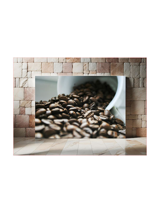 Πίνακας Close-up Coffee Beans Κοντινό Πλάνο Κόκ...