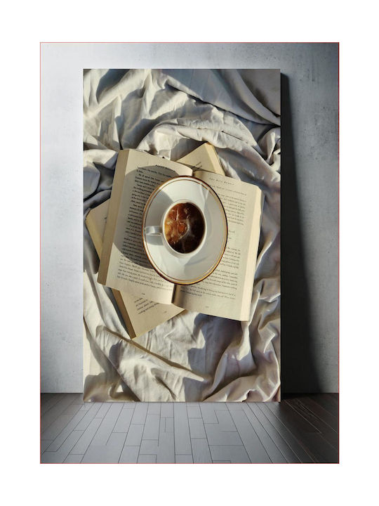 Painting Coffee Open Books On Fabric Coffee Open Books On Fabric 80x120