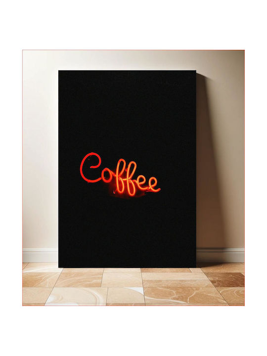 Πίνακας Neon Coffee Sign Επιγραφή Καφέ Νέον 80x120