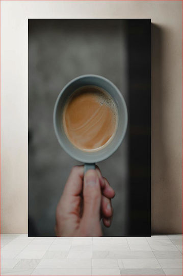 Painting Holding A Cup of Coffee 80x120