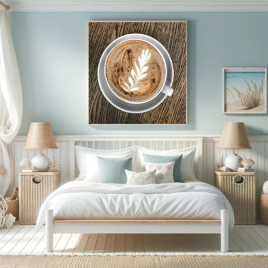 Πίνακας Artistic Coffee Cup Καλλιτεχνικό Φλιτζάνι Καφέ 130x130