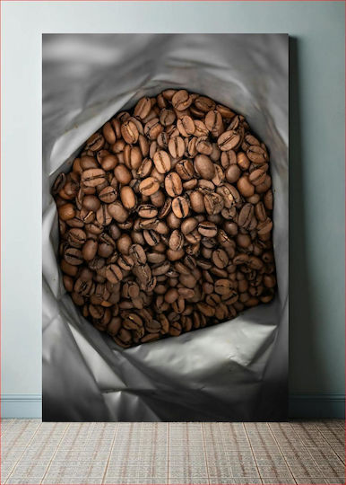 Gemälde Tasche Kaffeebohnen 100x150