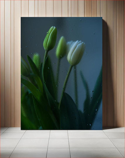 Tulips Behind Glass Painting 60x90