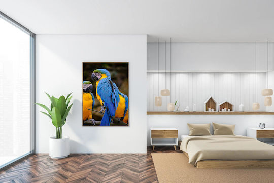 Buntes Papageiengemälde 60x90