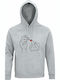 Hoodie Unisex Organic " Fuck You In Style Women Empowerment " Grey Melange