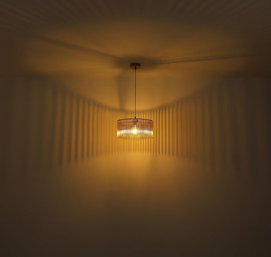 Globo Lighting Κρεμαστό Φωτιστικό Μελί με Ντουί E27 35x35x135εκ.
