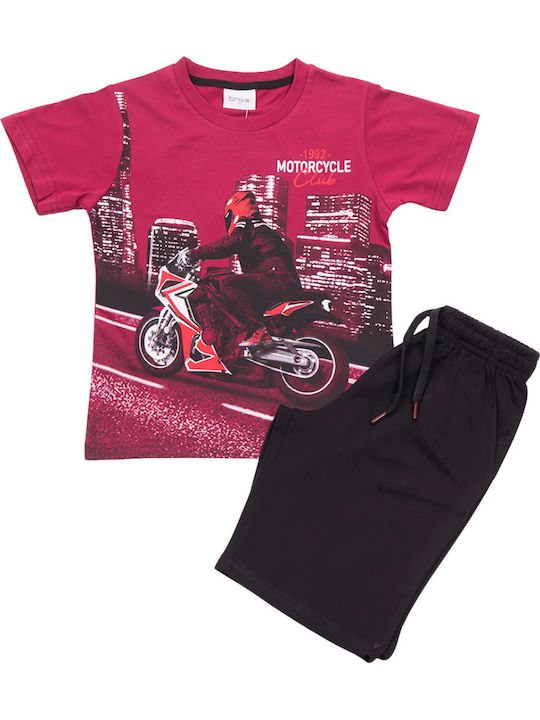 Kinder-Set mit Shorts Sommer 2Stück burgundy
