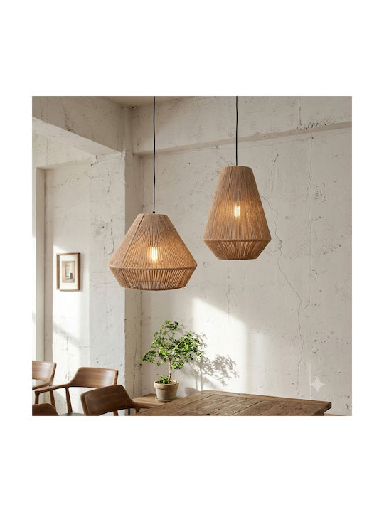 InTheBox Pendant Light Beige with Rope 30x30x38cm