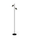Globo Lighting Floor Lamp H158xW27.5cm. with Socket for Bulb GU10 Black