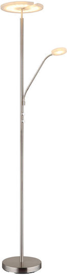 Globo Lighting LED Floor Lamp with Warm White Light Silver