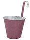 HOMie Hanging Planter Metal Purple 16x16x14cm.