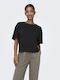 Women's Athletic Crop Top Short Sleeve Fast Drying Black
