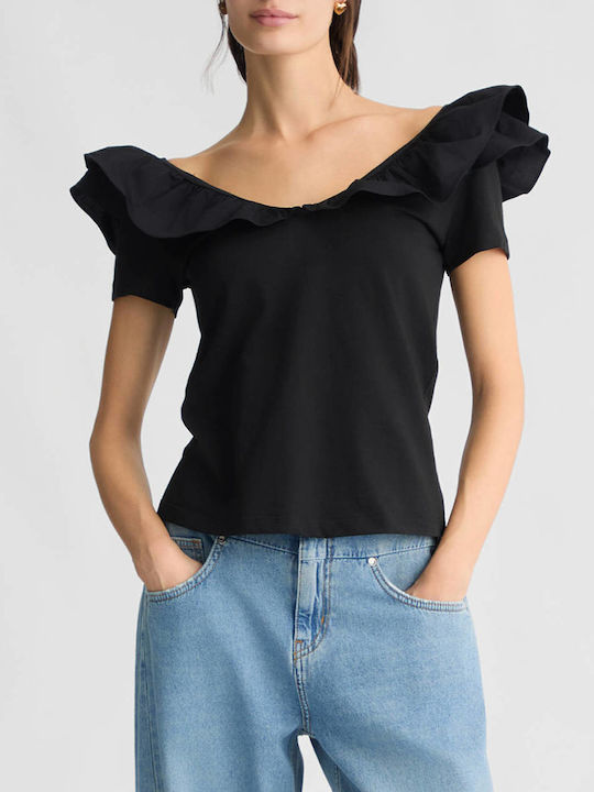 Tシャツ・カットソー LIU JO Woman T-Shirt Black WA5364J6308 Z9363 Liu Jo Women's T-shirt with V Neckline Black WA5364J6308