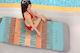 Guy Laroche Velour Printed Beach Towel Turquois...