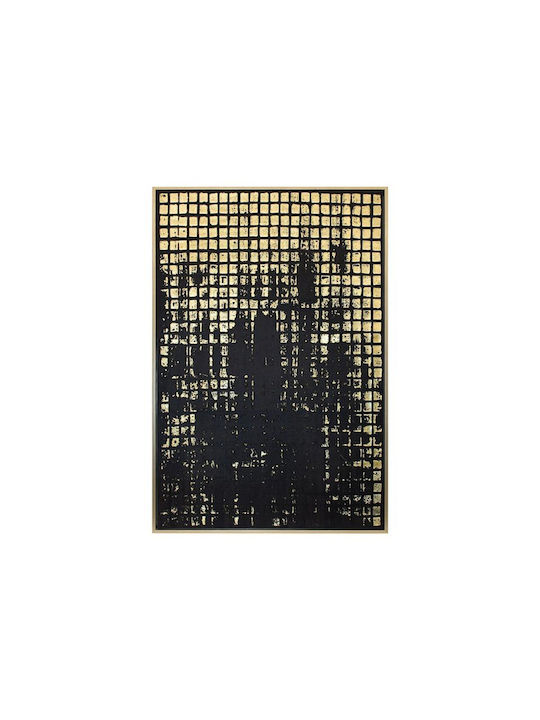 Canvas Painting with Plastic Frame Fylliana Fl247326 Gold-Black 80x4x120cm