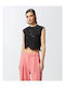 True Colors Women's Cotton Crop Top Pink