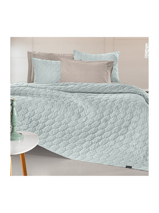 Guy Laroche Kiara Σετ Κουβερλί Υπέρδιπλο Microfiber Mint 220x240cm 2τμχ