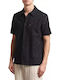 Short-sleeved Cotton Shirt Black