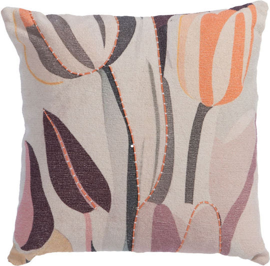 Nef-Nef Homeware Διακοσμητική Μαξιλαροθήκη Lona από 100% Βαμβάκι Πολύχρωμο 45x45εκ.