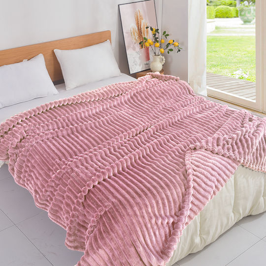 To megalo pazari Velvet Single Blanket 160x240cm Rotten Apple