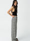 Women's High-waisted Fabric Trousers