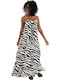 Easy Joy Summer Maxi Dress Zebra Print
