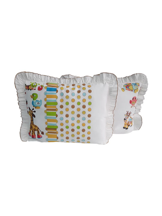 Beboulino Giraffe Set de față de pernă pentru copii din bumbac 100% 35x45cm Orange