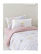Nima Alice Set de față de pernă pentru copii din bumbac 100% 52x72cm Pink, White