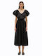 Maxi Damenkleid Für Hochzeit - Taufe Schwarz