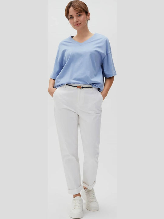 Dama Pantaloni Chino White