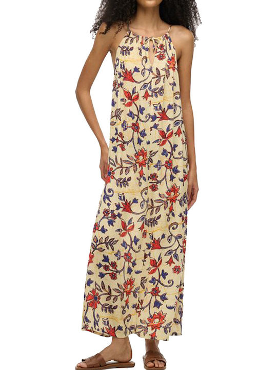 Superdry Лятна Maxi Рокля Ecru