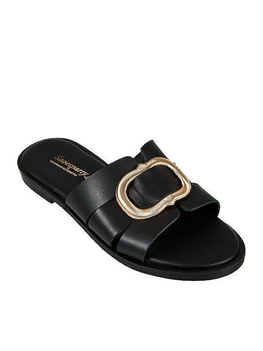 Elenross Women's Flat Sandals in Black Color