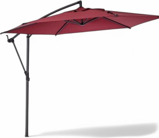 Professional Hanging Round Aluminum Burgundy Parasol Φ3m