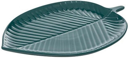 Atmosphera Blatt Dekorative Platte Keramik Grün 1Stück 34.5x26x2.5cm Atmosphera Blatt Dekorative Platte Keramik Grün 1Stück 34.5x26x2.5cm