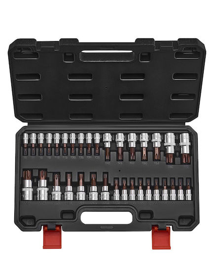 Torx Bit Socket Σετ 34 Τεμαχίων Solid Star Tamper Proof T6-t70 S2 Alloy Steel