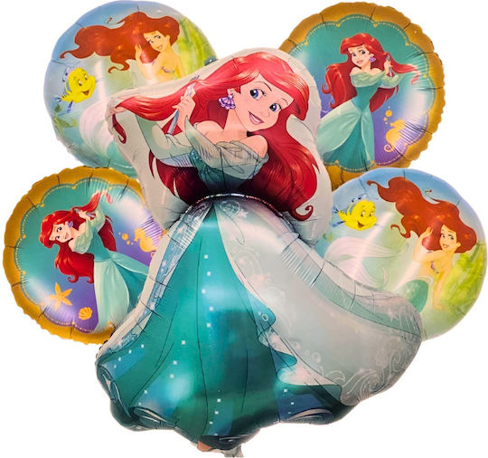 Σετ 5 Μπαλόνια Στρογγυλό Disney Princess Foil 45εκ.