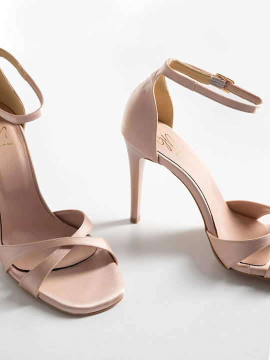 Gin30 Stoff Sandalen Rosa