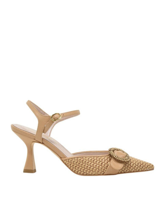 Fardoulis Leder Pumps Beige