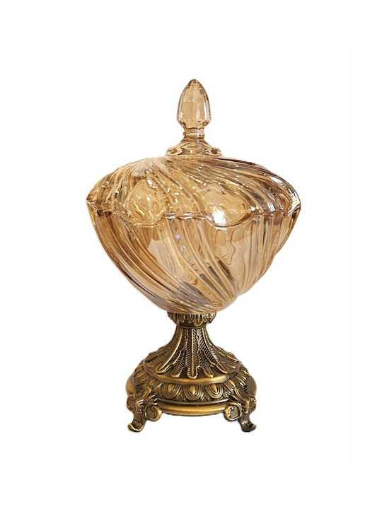 La Belle Maison Vintage Süßigkeiten Gläser Glas mit Deckel und Fuß D1805 18x18x30cm Gold
