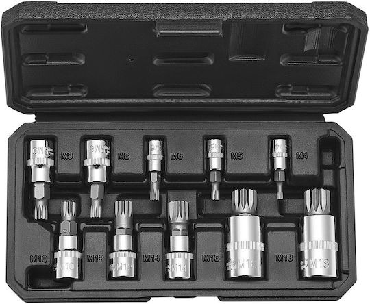 Vevor Καρυδάκια Τετράγωνα με Καρέ Υποδοχής 1/4", 3/8", 1/2" Σετ 10τμχ