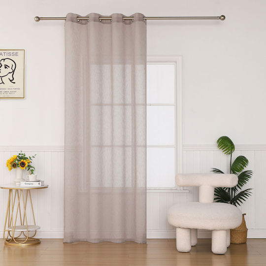Viokarpet Perdea Cu Capse Seraina Gri 140x285cm