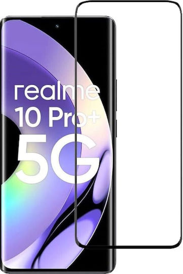 Adeziv complet Full Face Tempered Glass Negru (OnePlus 10 ProRealme 10)